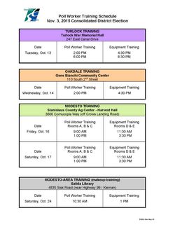 Poll Schedule
